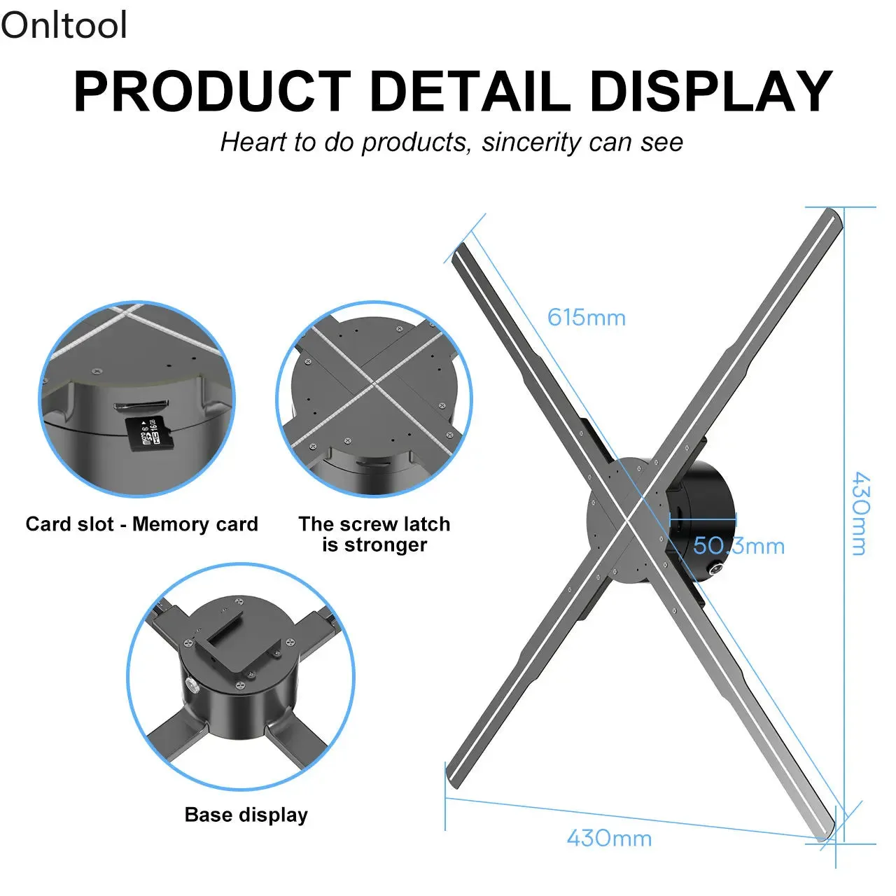 3D Holographic Projection LED Display Player