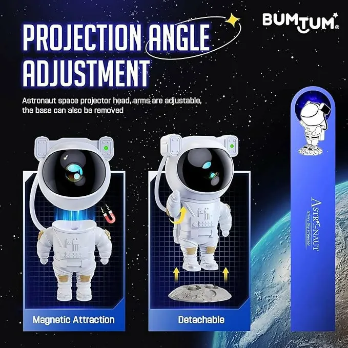 Astronaut Galaxy Projector with Remote Control - 360° Adjustable