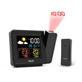 Baldr Atomic Alarm Clock with Projection Display, Indoor and Outdoor Temperature, Humidity Meter, Weather Forecasting, and more