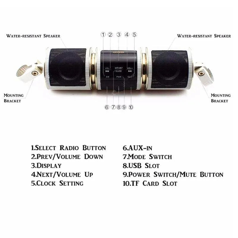 Bluetooth Motorcycle Speakers