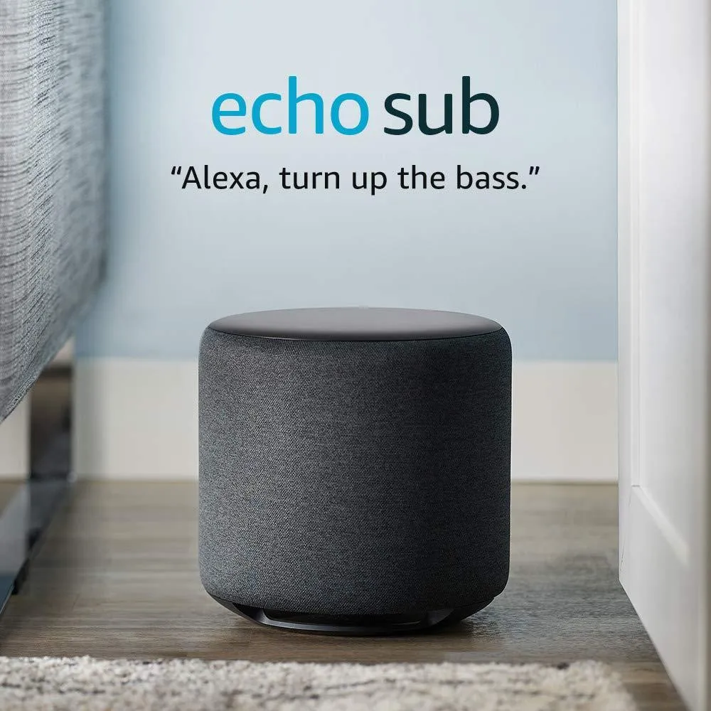 Echo Sub - Powerful subwoofer for your Echo - requires compatible Echo device