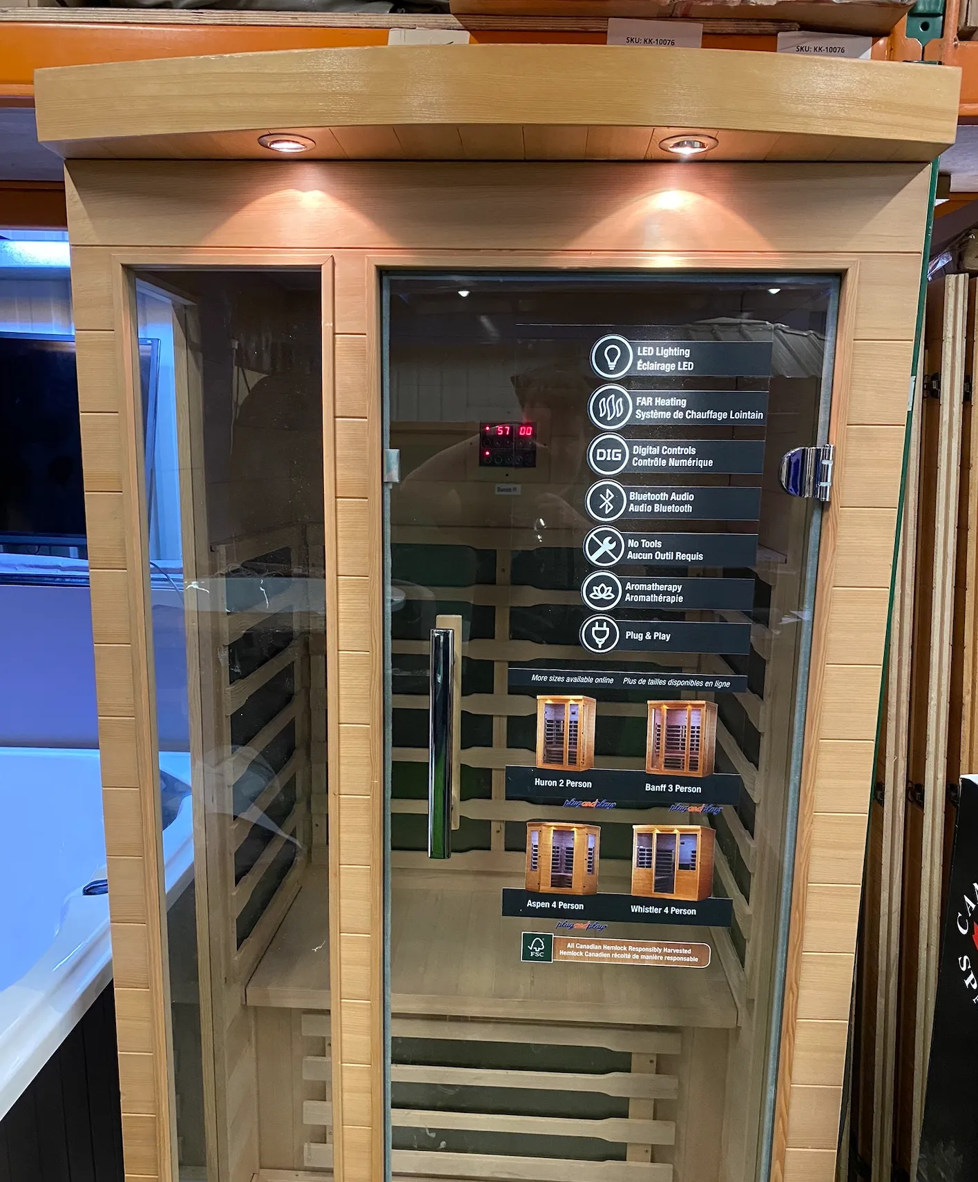 Ex Display - Chilliwack Infrared Sauna - 12 Month Warranty W101.5 x D96.5 x H190.5cm