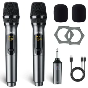 LEKATO K380S 2.4G Wireless Dual Handheld Dynamic Microphone Set