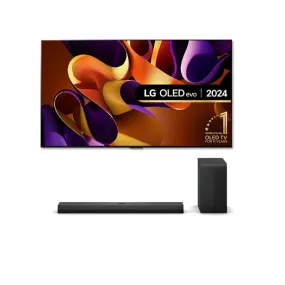 LG OLED55G45LW 55 Inch evo G4 OLED 4K UHD HDR Smart TV with US70TY Dolby Atmos Soundbar with Wireless Subwoofer