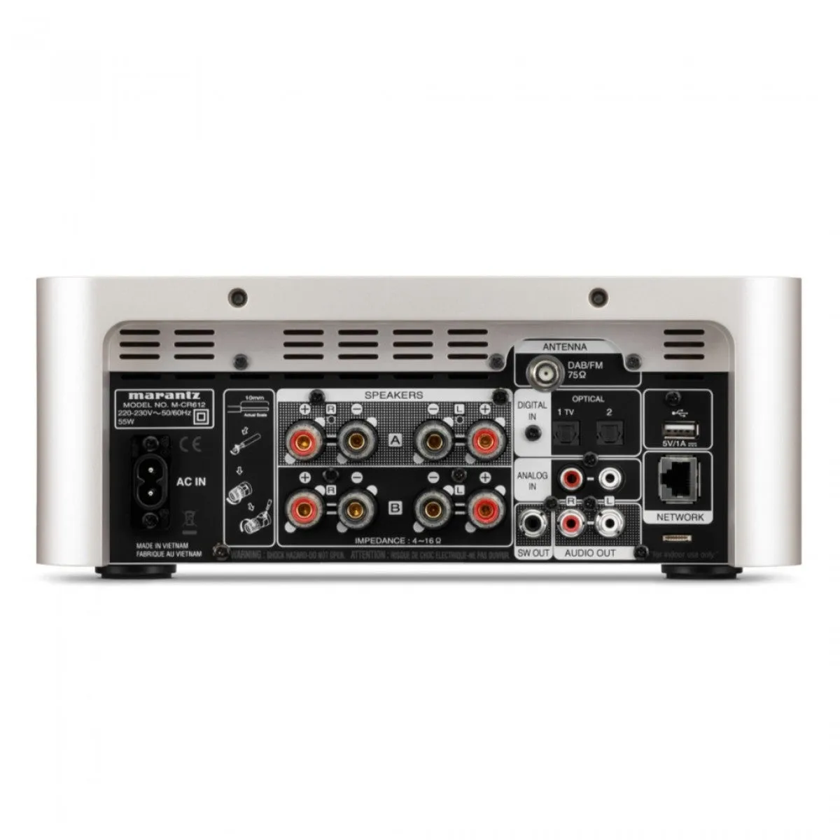 Marantz Melody X MCR612 Hifi Network System Silver with Monitor Audio Bronze 100 Bookshelf Speaker White Package