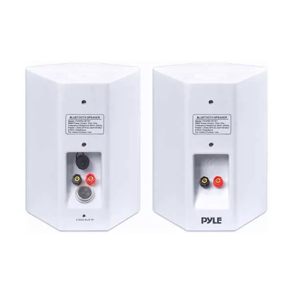 Pyle PDWR51BTWT 5.25" White Indoor/Outdoor Wall Mount Waterproof & Bluetooth Speakers