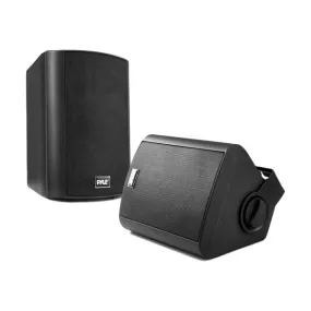 Pyle PDWR52BTBK 5.25" Black Indoor/Outdoor Wall Mount Bluetooth Speakers