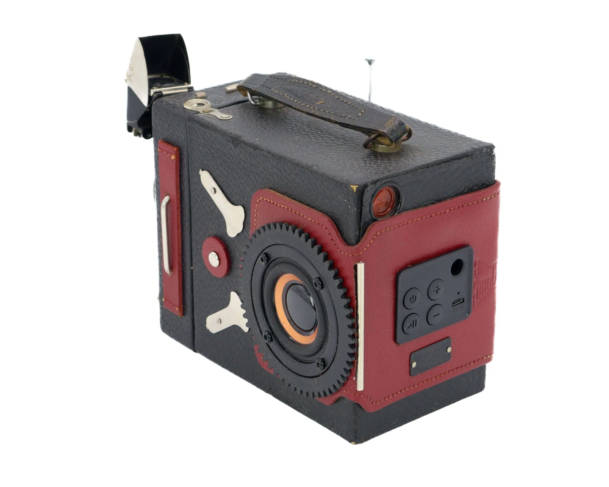 "The Red Baron VI" Steampunk Bluetooth Speaker, Gifts for Geeks, Electronic Audio gadget, signed & numbered artwork