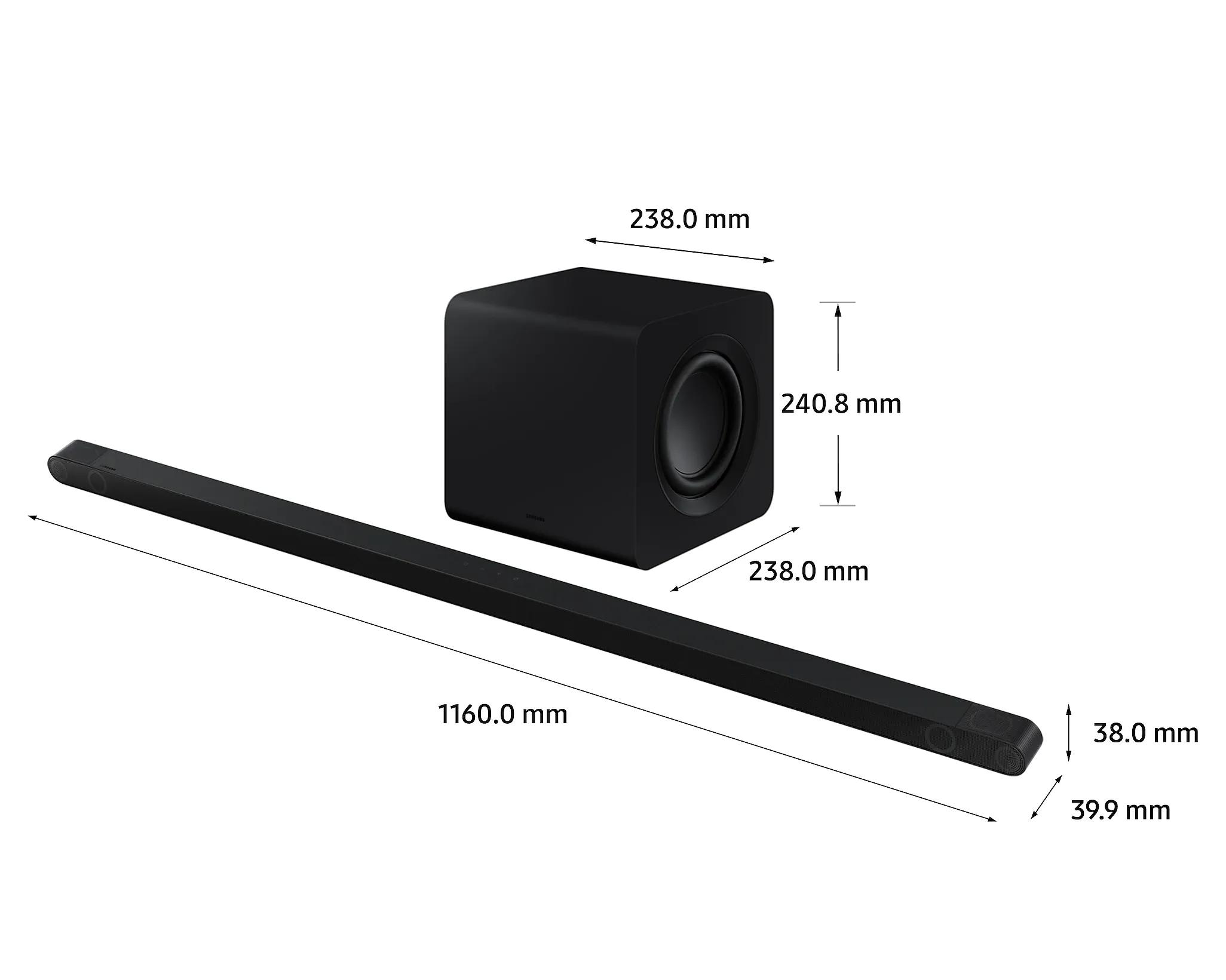 Samsung HW-S800BXU 3.1.2ch Soundbar & Subwoofer - Black