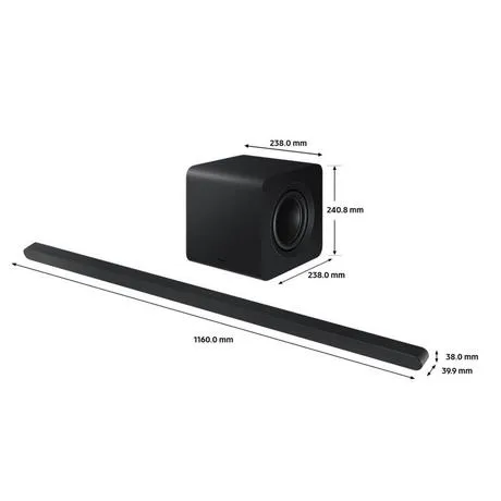 Samsung HW-S800D Ultra Slim 3.1.2ch Lifestyle Soundbar with Subwoofer Black 2024