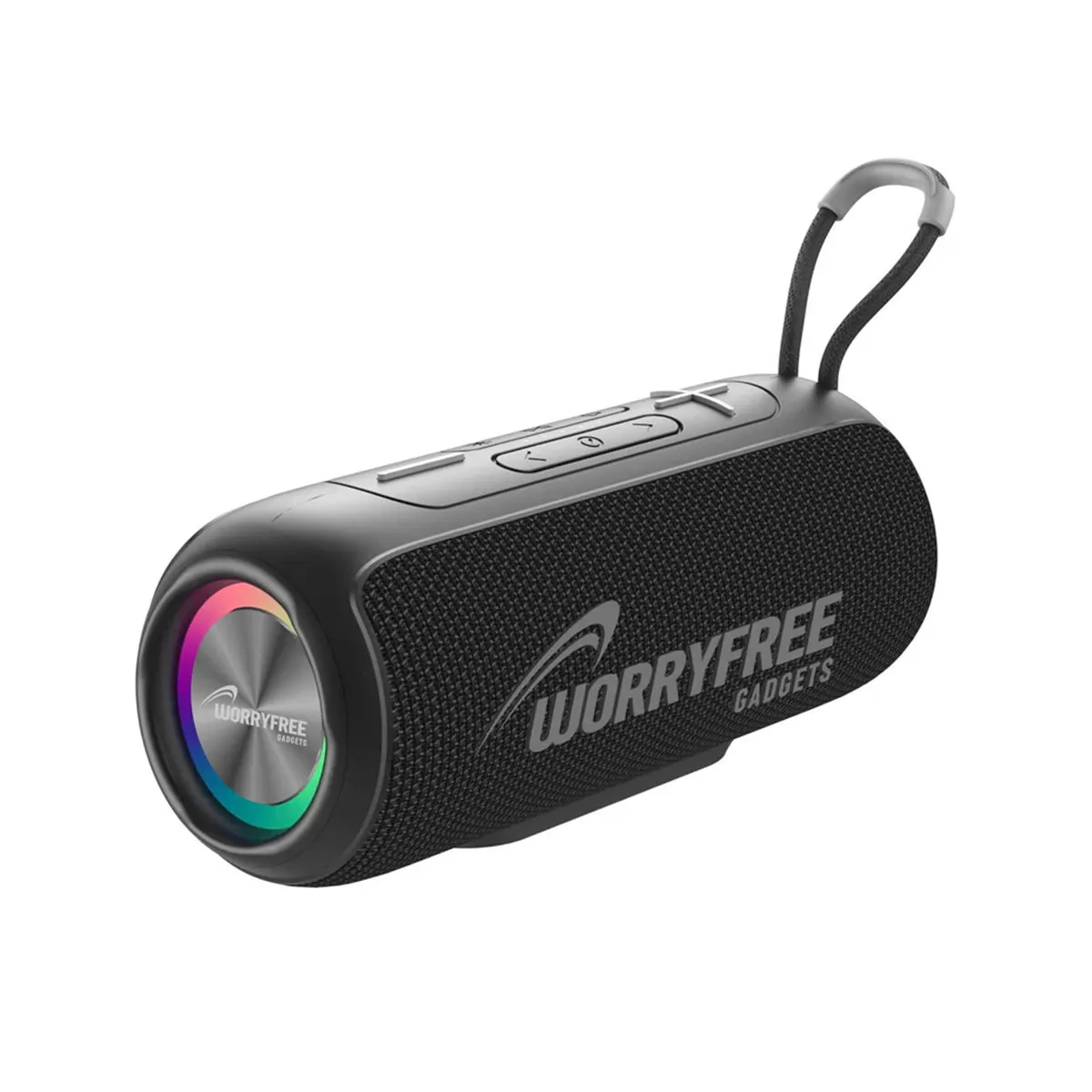 WorryFree WP26 Wireless Portable Waterproof Bluetooth Speaker With Rgb Lights - Black